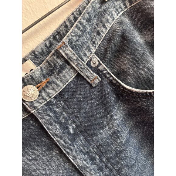 Rag & Bone Miramar Pants Terry Denim Print High Rise Wide Leg Women Size 32 - Picture 3 of 9